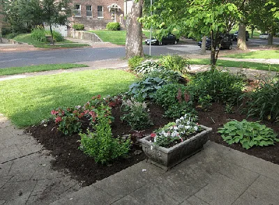 Front Entry berm flows to the street by Michael Boumann