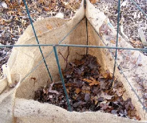 burlap wrapped cage